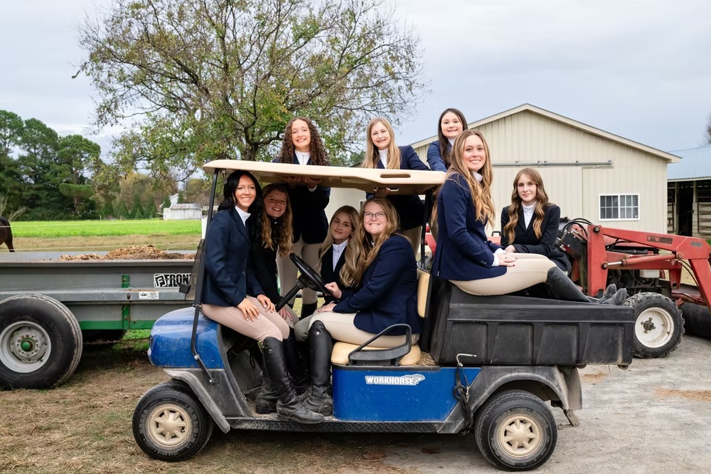 star ridge stables IEA team on golf cart